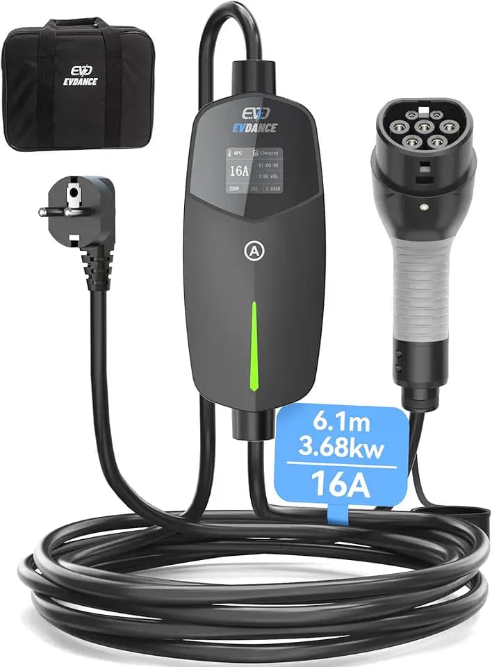 EVDANCE Typ 2 Ladekabel Schuko für Elektroauto & Hybrid(PHEV/EV)
