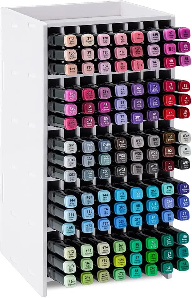 SANFURNEY Marker Pen Organizer Holder, 40 Slots Art Marker Rack