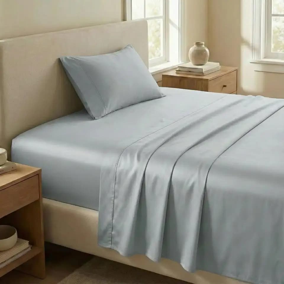 Beckham Hotel Collection 100% Cotton Twin Sheet Set, 3-Piece, Gray