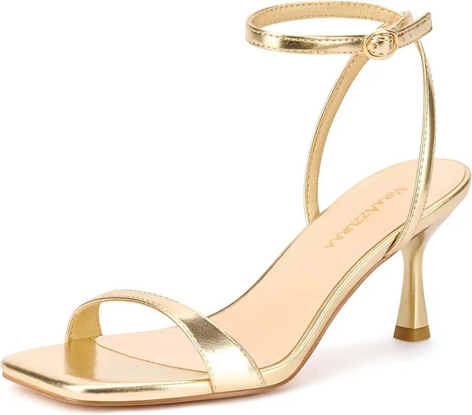 MIRAAZZURRA Strappy Kitten Heels for Women