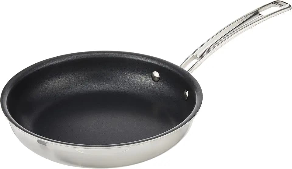 Cuisinart MultiClad Pro 8" Open Skillet, 8-Inch, Non Stick Stainless Steel, MCPS22C-20NSN