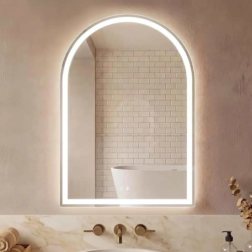 NEWBULIG 20"x28" Arched LED Bathroom Mirrors with Lights
