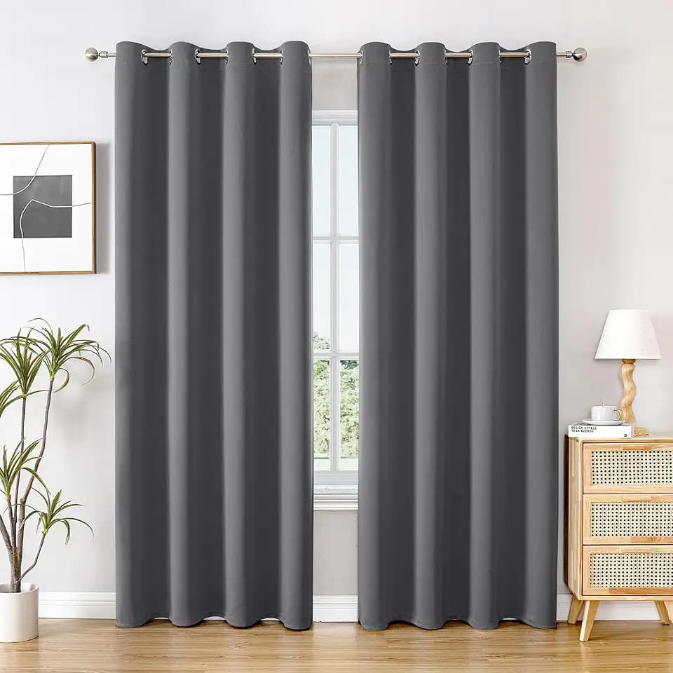 ChrisDowa Blackout Curtains for Bedroom and Living Room 84 Inches Long