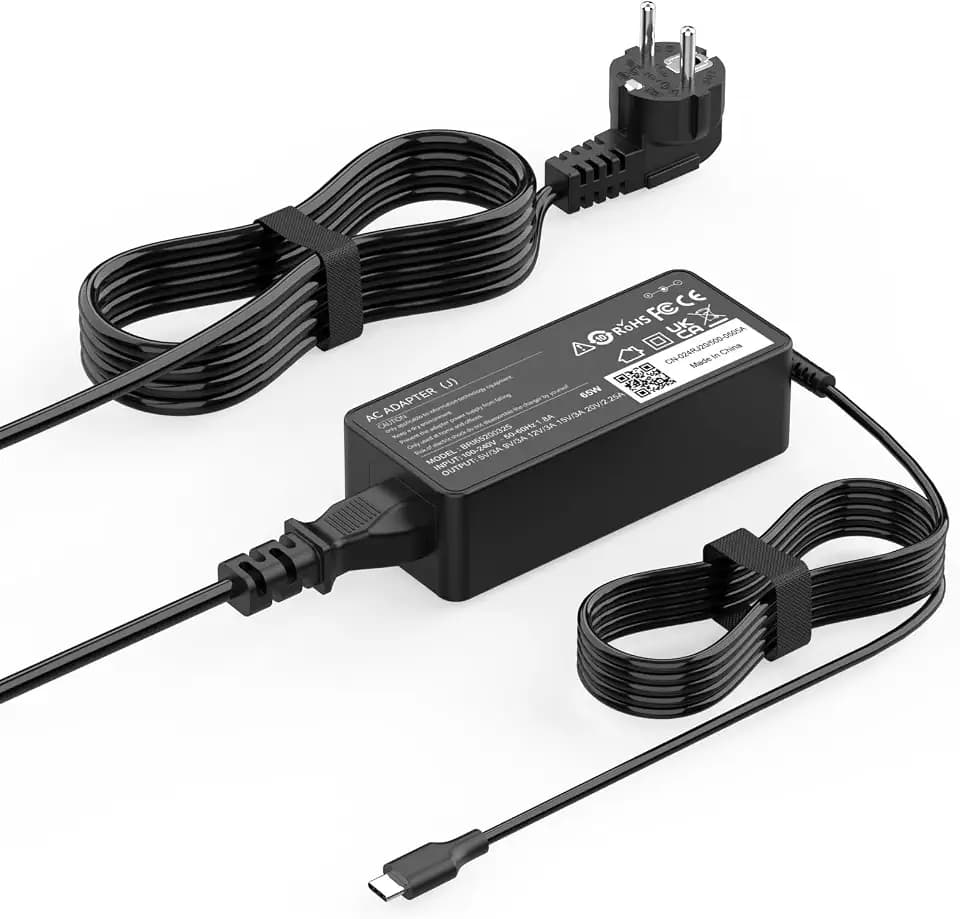 BIUBOTY 65W Ladekabel USB C Laptop Ladekabel Kompatibel mit Lenovo ThinkPad X1 Carbon T14 T14s T490 T480 T580 T590 E14 E15 L14 L15 Yoga 730 720 910 IdeaPad 5 Flex 5 Typ-C Laptop Ladegerät AC Adapter