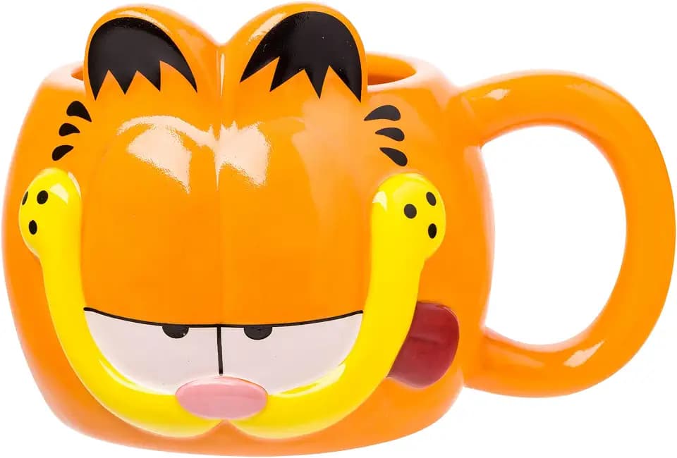 Silver Buffalo Garfield Orange Cat, 3D Sculpted Mug, 20oz