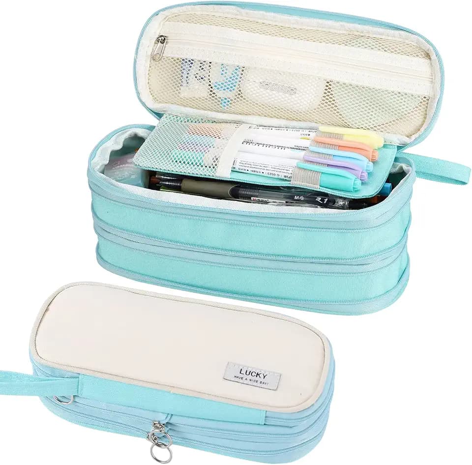 Big Pencil Case for Girls Kids Teens School Large Pencil Bag Organizer