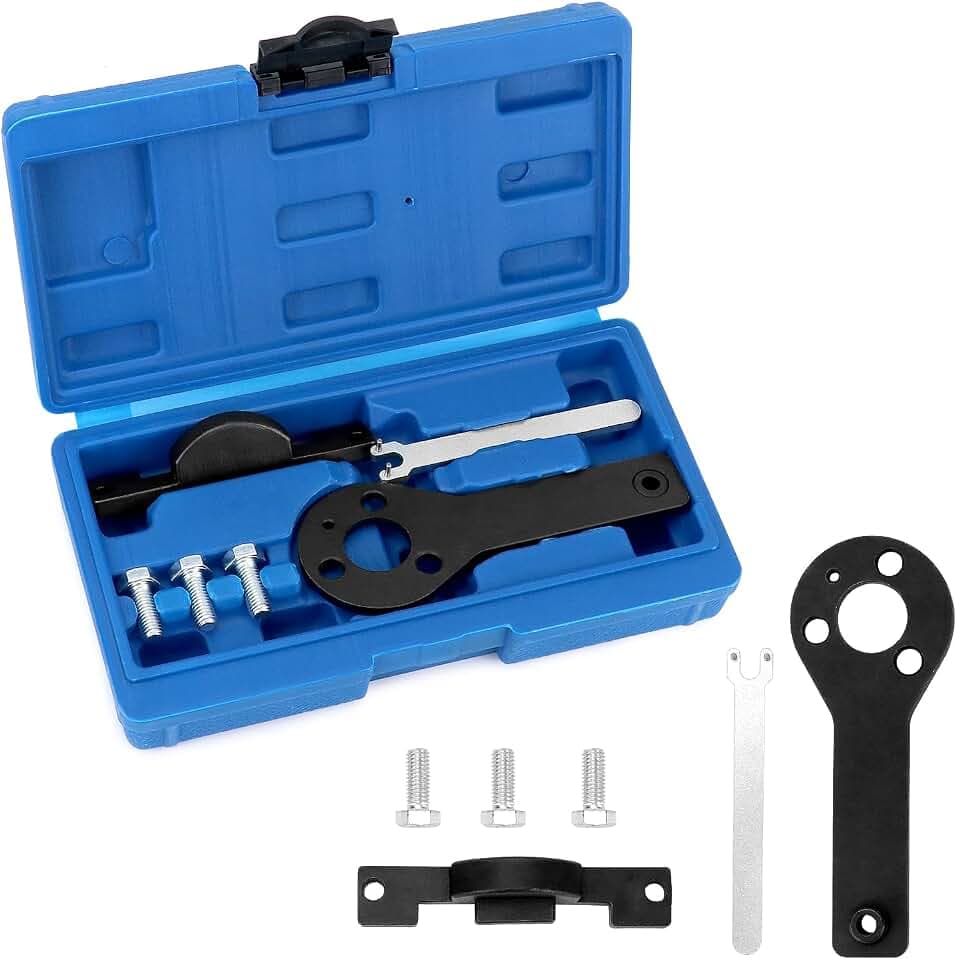 QWORK® Zahnriemen Werkzeug, Kfz-Motor Einstellwerkzeug, Timing Arretierungswerkzeug Kompatibel mit FIAT Punto Evo, Panda 1.1, 1.2, 1.4 Liter 8V Motoren