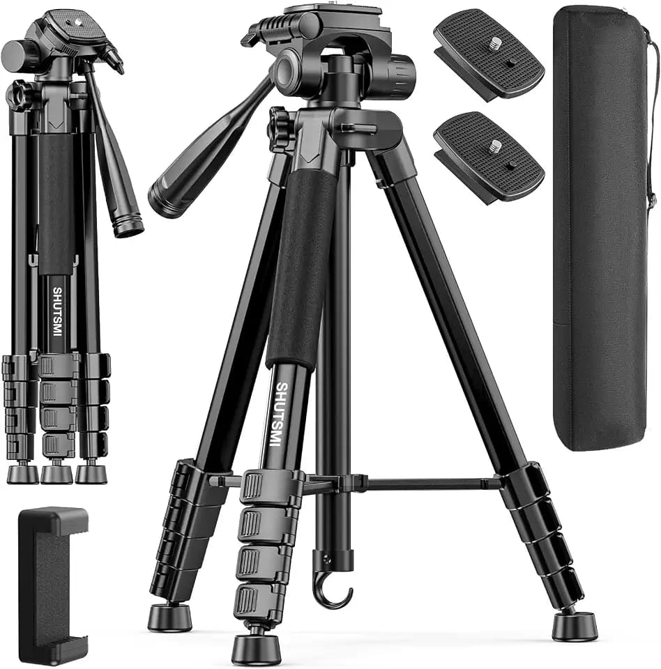 184cm Kamera Stativ, Leichtes stativ,EIN stativ,Fotostativ mit Tragetasche/Handyhalterung,robuster Ständer