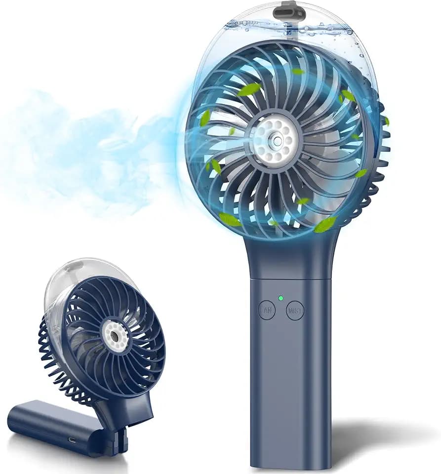MORECORE Portable Misting Fan, 180° Foldable Handheld Personal Fan