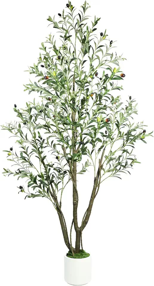 Caxchiling Artificial Olive Tree 6FT, Indoor Outdoor Faux Tree