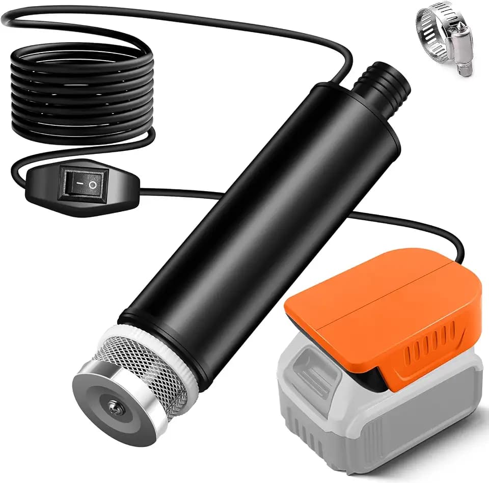 Cordless Water & Oil Sump Pump for DeWalt 20V Battery, 120W 30L/Min Utility Transfer Pump with 13FT Cord, for Garden, Hot Tub, Pool, Pond, Aquarium & Rain Barrel