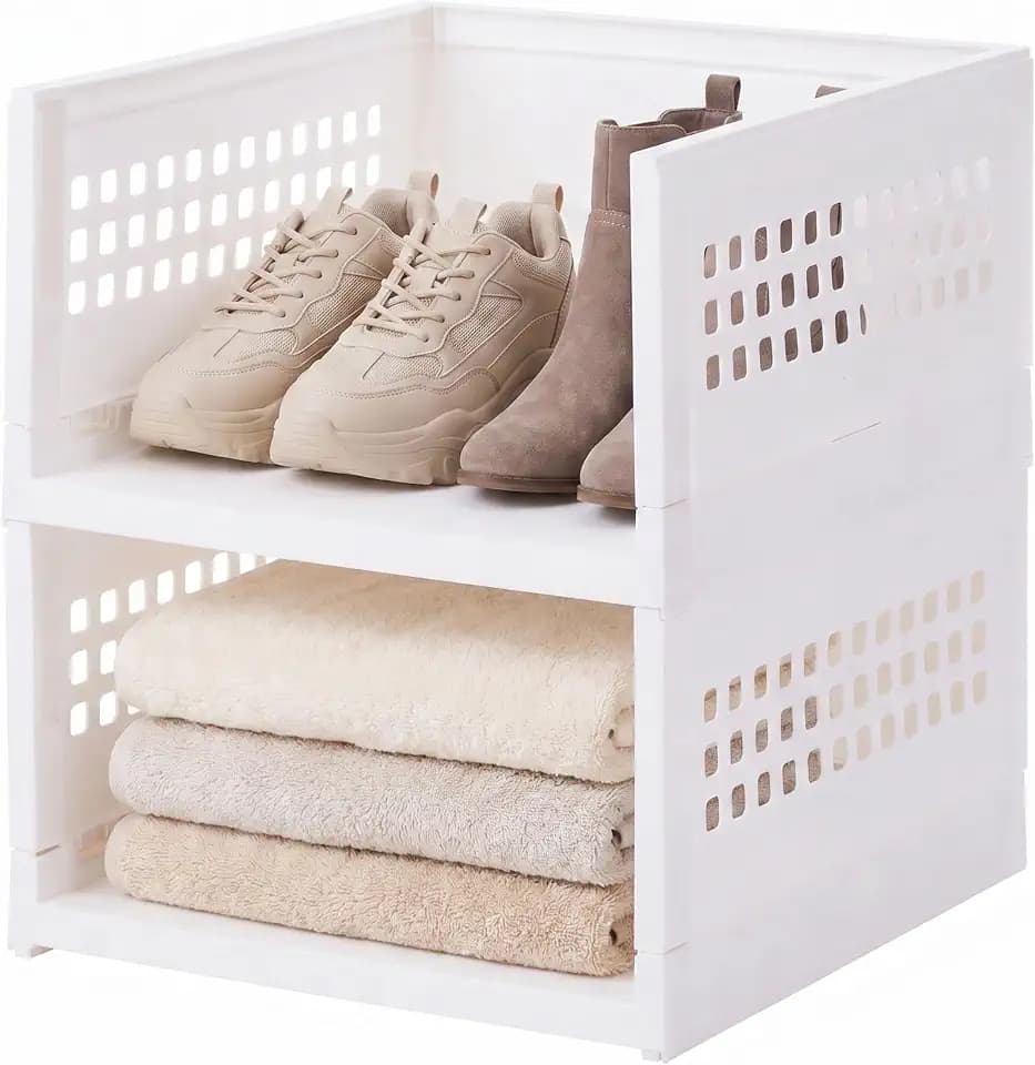 IRIS USA Modular Storage Organizer, 2 Pack, Made in USA, Collapsible
