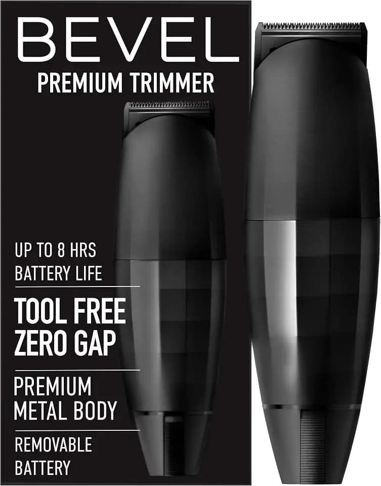 Bevel Beard Trimmer for Men, Black Edition Cordless Trimmer