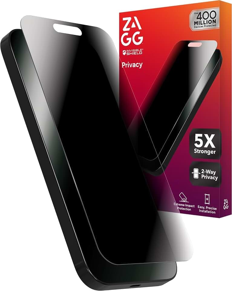 ZAGG Glass Elite Privacy Screen Protector for iPhone 16 Pro Max