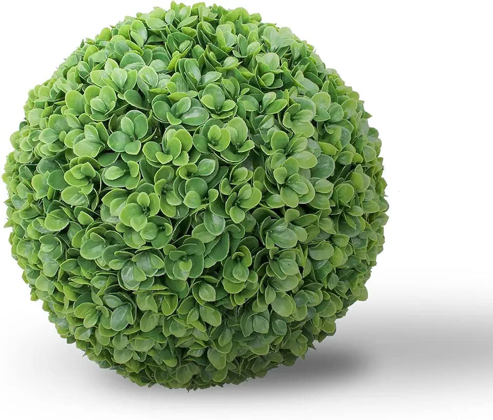 Patio Paradise 8" Artificial Lechuguilla Green Ball 1 Piece Faux Leaf Indoor Outdoor Decor-Garden Backyard Decoration