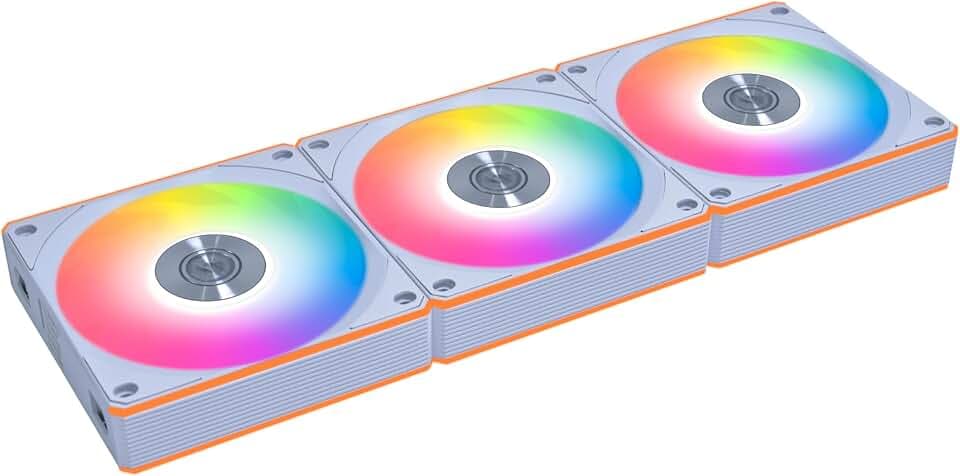 Lian Li UNI Fan CL Flex 120 Reverse Blade ARGB PWM Fan, 3 Pack, White