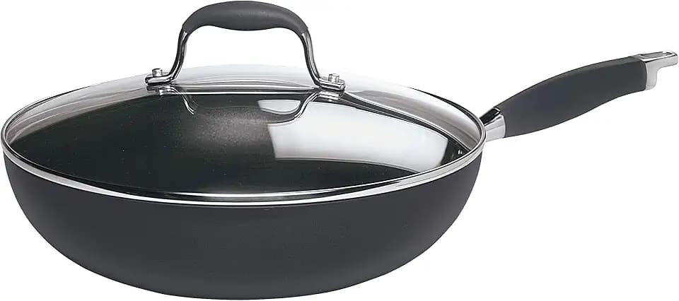 Anolon Advanced Hard-Anodized Nonstick Frying Pan with Lid, 12-Inch