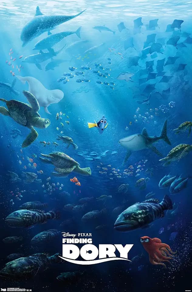 Trends International Disney Pixar Finding Dory - One Sheet Wall Poster, 22.375" x 34", Premium Unframed Version