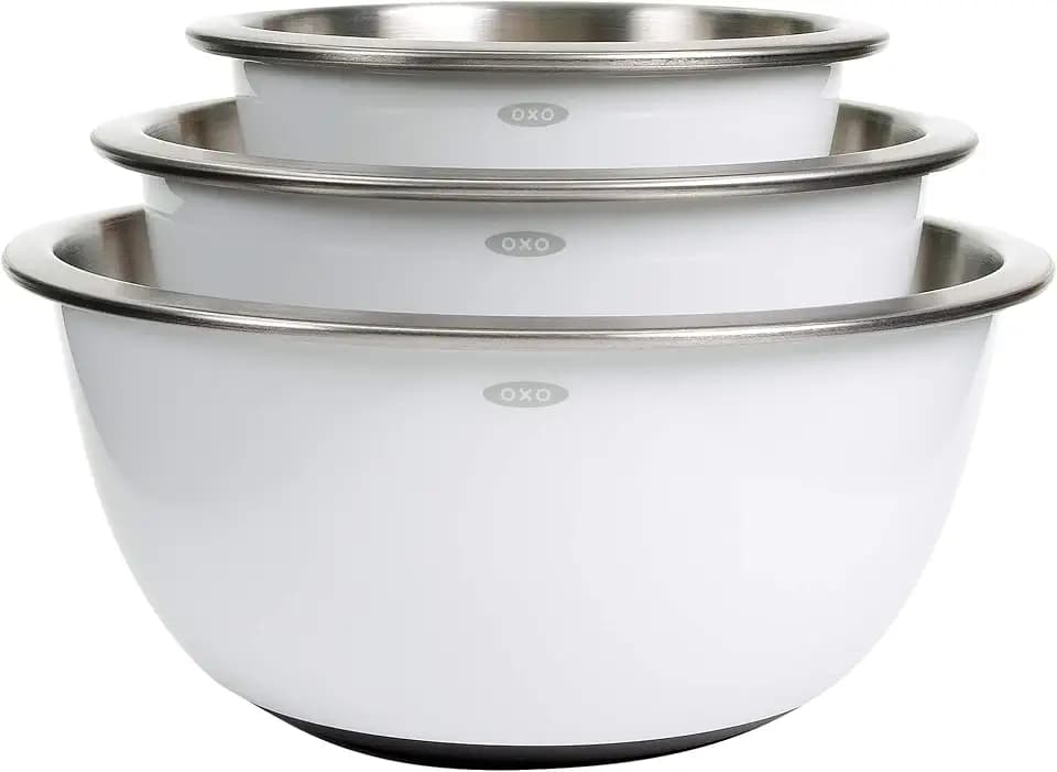OXO Good Grips Mixing Bowl Set - 3-Piece, Stainless Steel