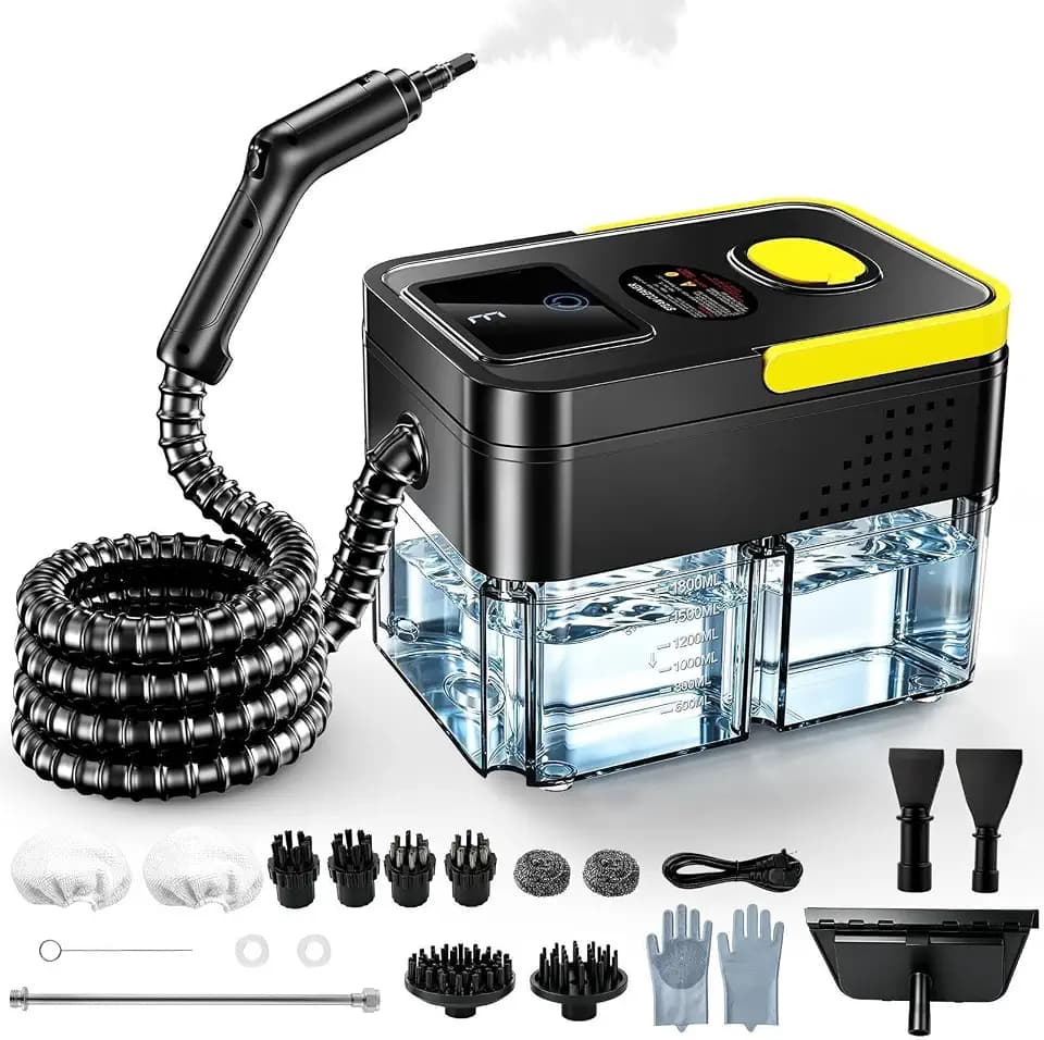 Steam Cleaner,1.9Qt Pressurized Portable Handheld Steamer for Home Cleaning