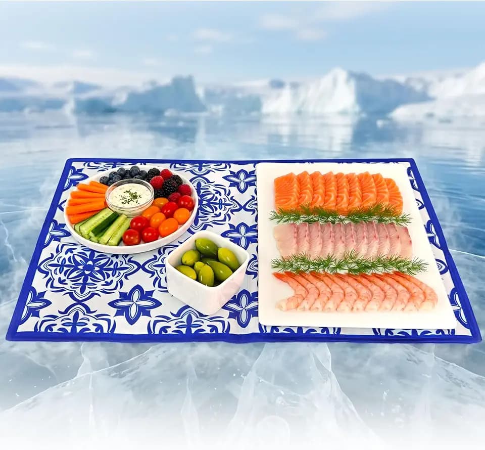 NWK Cooling Mat for Food, Chilled Serving Trays for Parties, 24‘’X 16‘’