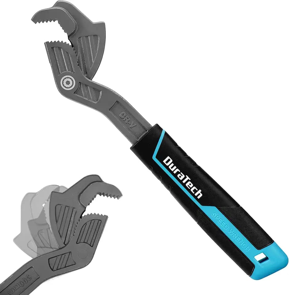DURATECH 12-Inch Self-Adjusting Wrench, Self-Locking Pipe Wrench