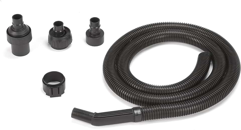 Shop-Vac 9056500 Hose w/Curved End, 1-1/4 in. Diameter x 8 ft. Length, Long Reach, Black, (1-Pack)
