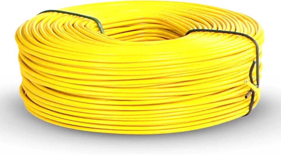 Rebar Tie Wire | 16 Gauge | 3.0lb Roll | Approx. 300 ft Length | Rust-Proof PVC Coated | Excellent Strength | Flexible | Durable (Yellow, Pack of 1)