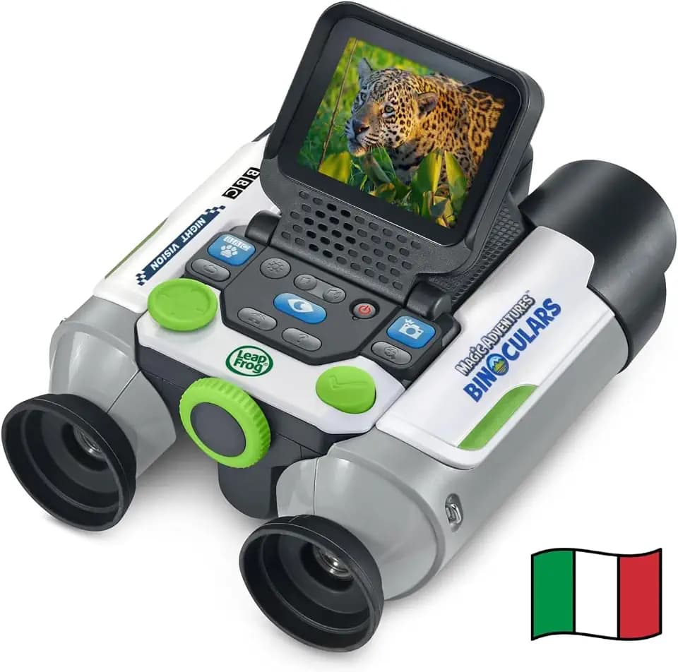 VTech Interaktives Video, Fernglas für Kinder mit 6 Spielmodi, LCD-Farbbildschirm, über 700 integrierte BBC-Inhalte, Nachtsicht, italienische Sprache, Batterien im Lieferumfang enthalten, 5-12 Jahre