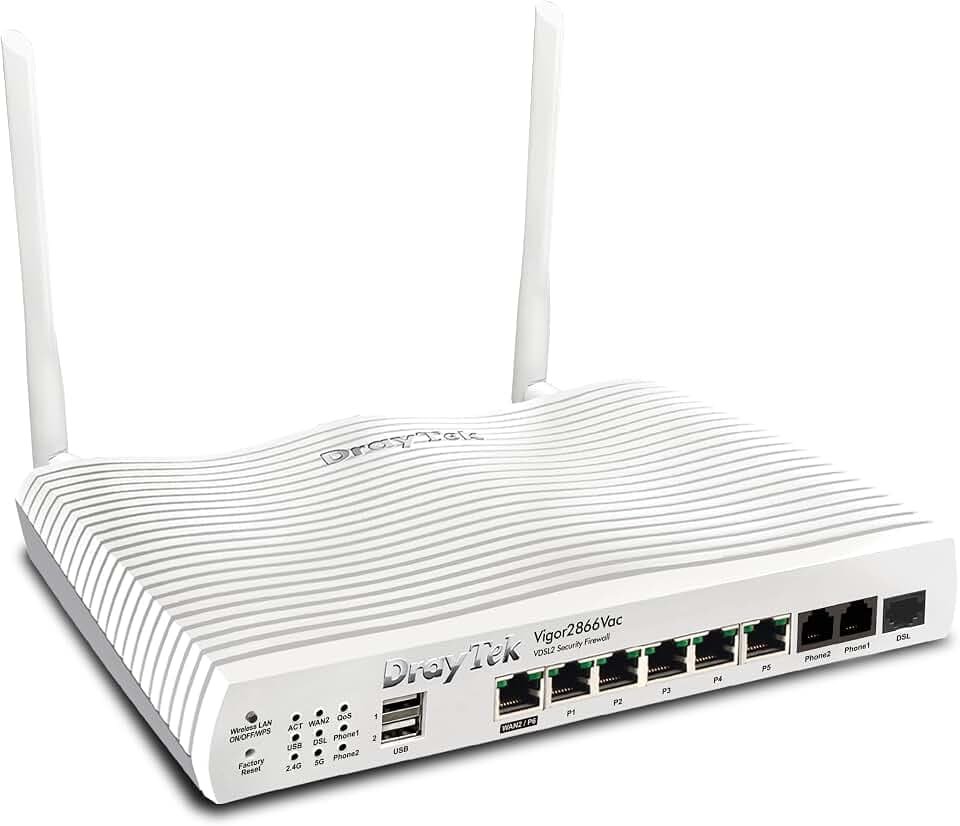 DrayTek Vigor 2866Vac - G.Fast Dual-WAN VPN Firewall Router