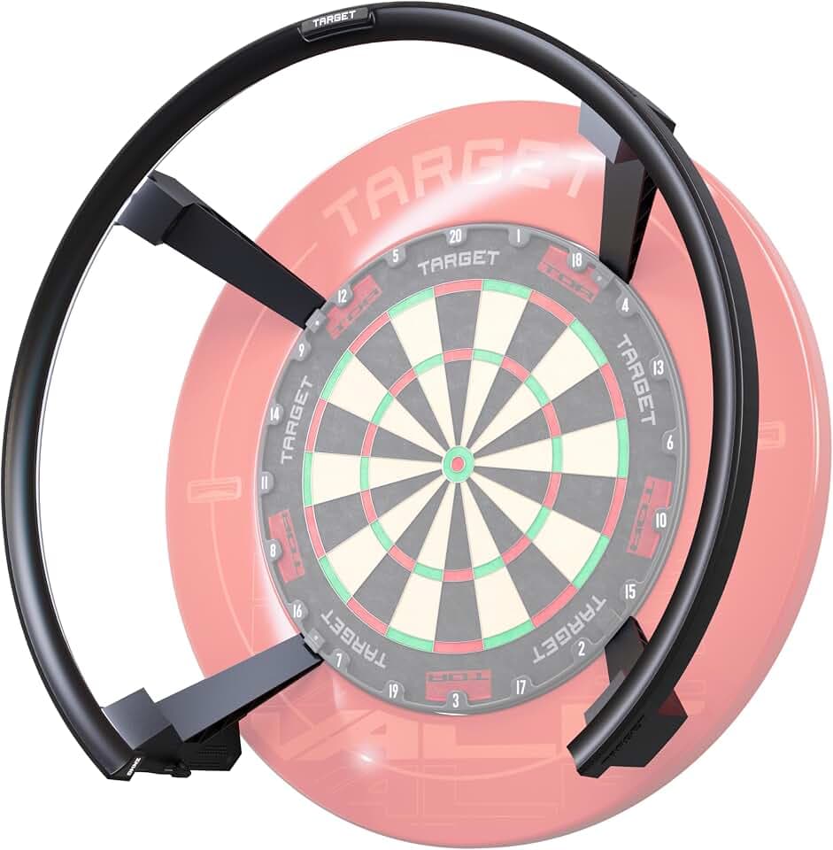 Target Darts Omni Auto Scoring Camera System Surround LED Light | Automatic Scorer, Magnetic Dartboard Ring Lighting, Records Dart Scores, Fits All Dartboards | Ultimate Home Bundle