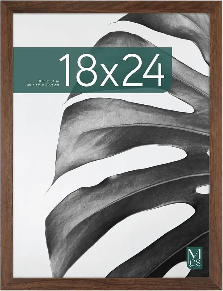 MCS Studio Gallery Poster Frame, 18x24, Walnut Woodgrain