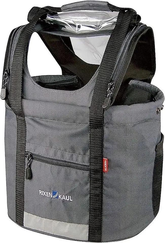 KlickFix Unisex Hundekurv Doggy Lenkerkorb, Grau/Schwarz, Einheitsgröße EU
