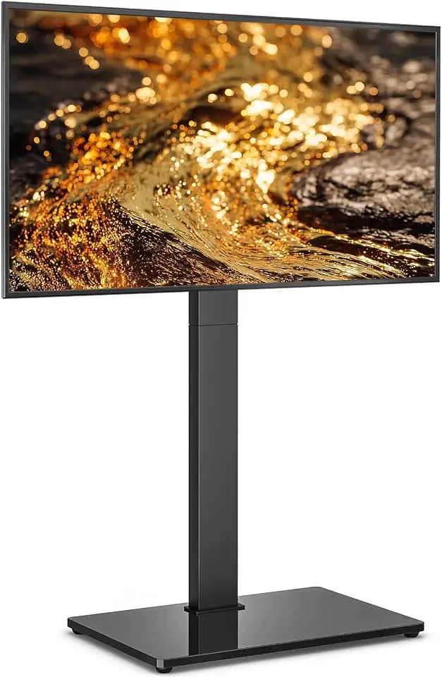 RFIVER TV Ständer Fernsehständer TV Bodenständer Standfuß Fernsehstand höhenverstellbar schwenkbar für 32 bis 65 Zoll Fernseher bis zu 35kg Max. VESA 400 * 400
