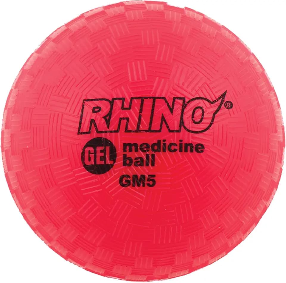Champion Sports Rhino Gel Filled Medicine Ball – Durable, Soft Grip Weighted Ball for Strength, Cardio, & Rebounder Training – Multiple Weights for Home Gym & Fitness