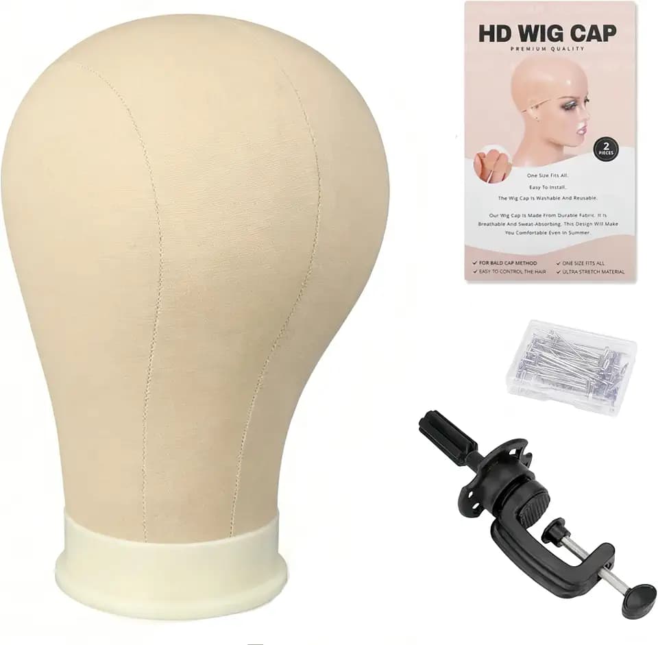 Mannequin Head for Wigs, Canvas Mannequin Head for Making or Display Wigs