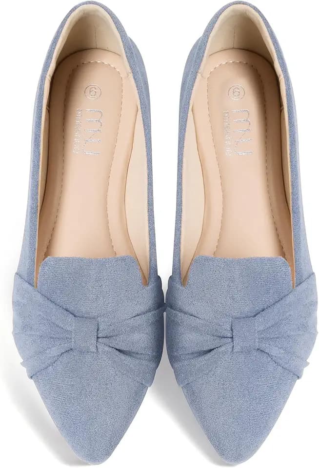 MUSSHOE Flat Shoes Women Comfortable Pointed Toe Slip on Women's Flats Dress Shoes for Women