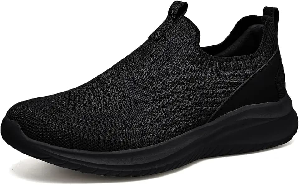 TIOSEBON Women's Walking Tennis Shoes Knit Comfortable Slip on Breathable Mesh Lightweight Sneaker