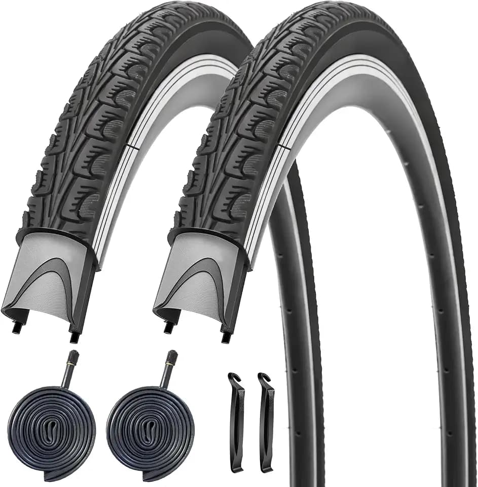 700x35C Bike Tire Foldable Replacement Tires with or Without Bike Tubes and Tire Levers for Road Bicycle