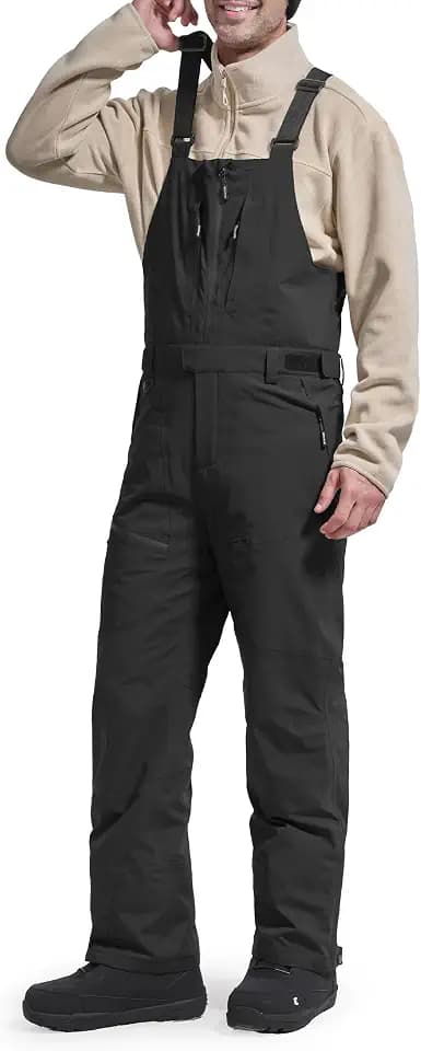 FREE SOLDIER Men's Ski Bibs Insulated Overalls Ripstop Snow Pants