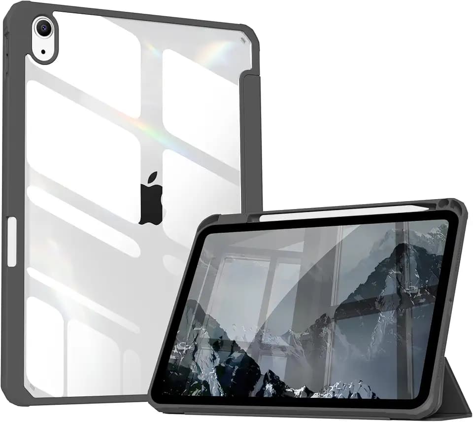 KVTVOU Hülle für iPad 11 Generation 2025/ iPad 10 Generation 2022, Schwarz
