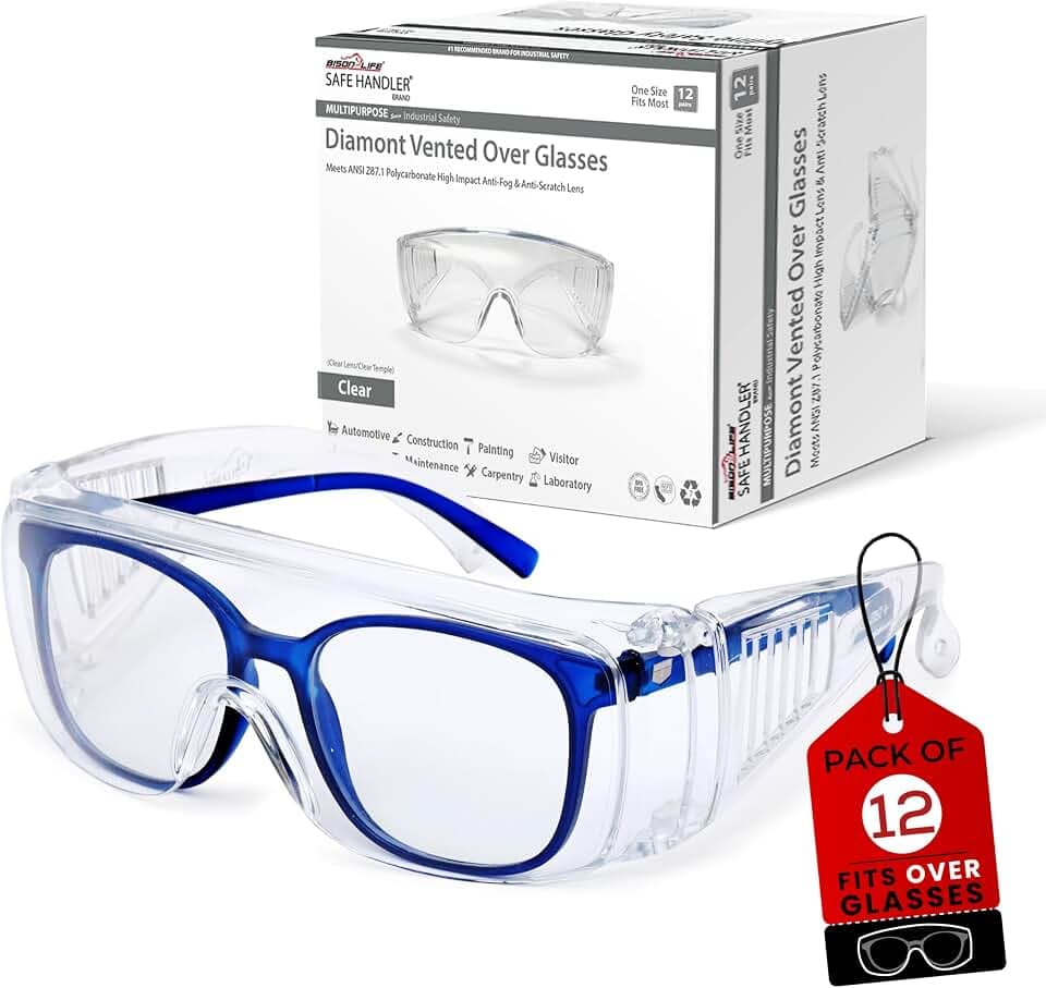 SAFE HANDLER Diamont Vented Over Glasses Safety Glasses