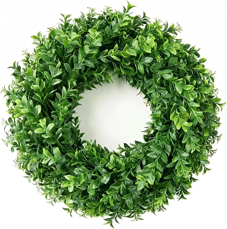 26'' Large Artificial Boxwood Wreath for Front Door Home Décor