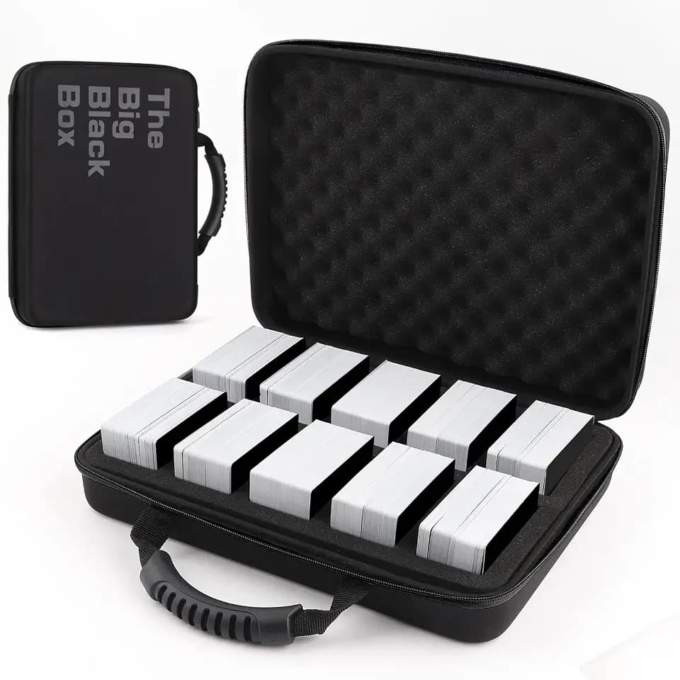 1200-2200 Card Game Case for Cards Against Humanity Game,Collectible Trading Card Storage Holder Compatible for Pokemon Cards, Sports Card and Baseball Cards,Playing Card Travel Carrying Case Fit All