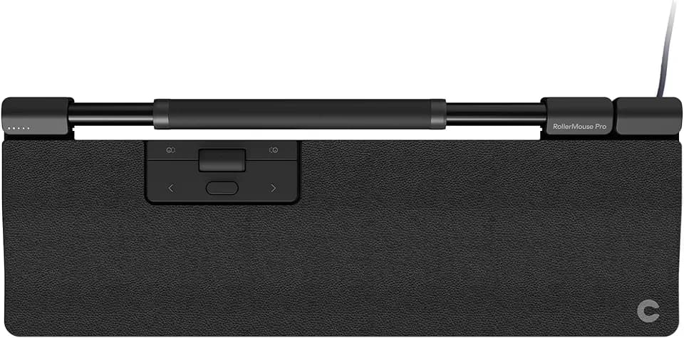 Contour RollerMouse Pro, Extended - Ergonomische Maus zur Linderung von Nacken-, Schulter- und Handgelenksschmerzen, zentrales Rollerbar-Design, 600-2800 DPI, Kabel, Plug & Play für Mac/PC
