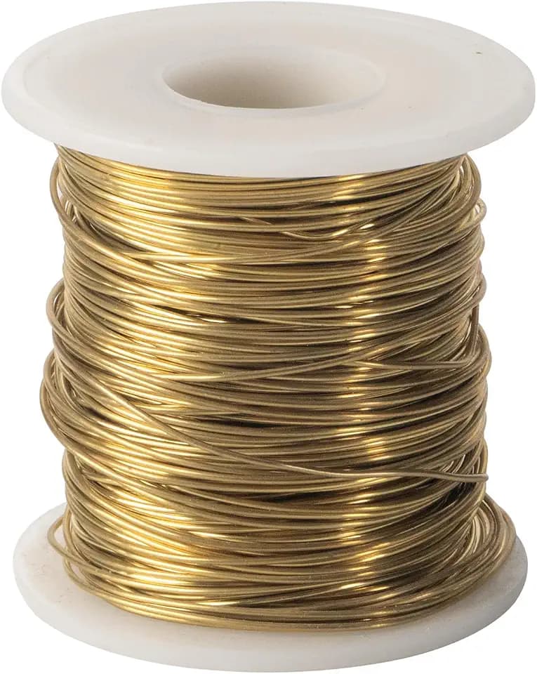 24 Gauage(0.5 mm),1 Pound 850FT Spool Brass Wire for Jewelry Making, Beading,Yellow Brass, Round, Dead Soft