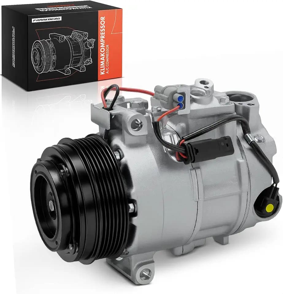 Frankberg Klimaanlagen Kompressor mit Kupplung Kompatibel mit C-Klasse W204 C204 S204 E-Klasse W212 A207 C207 S212 CLS GLK SL Replace# A0002308511, Öl vorbereift