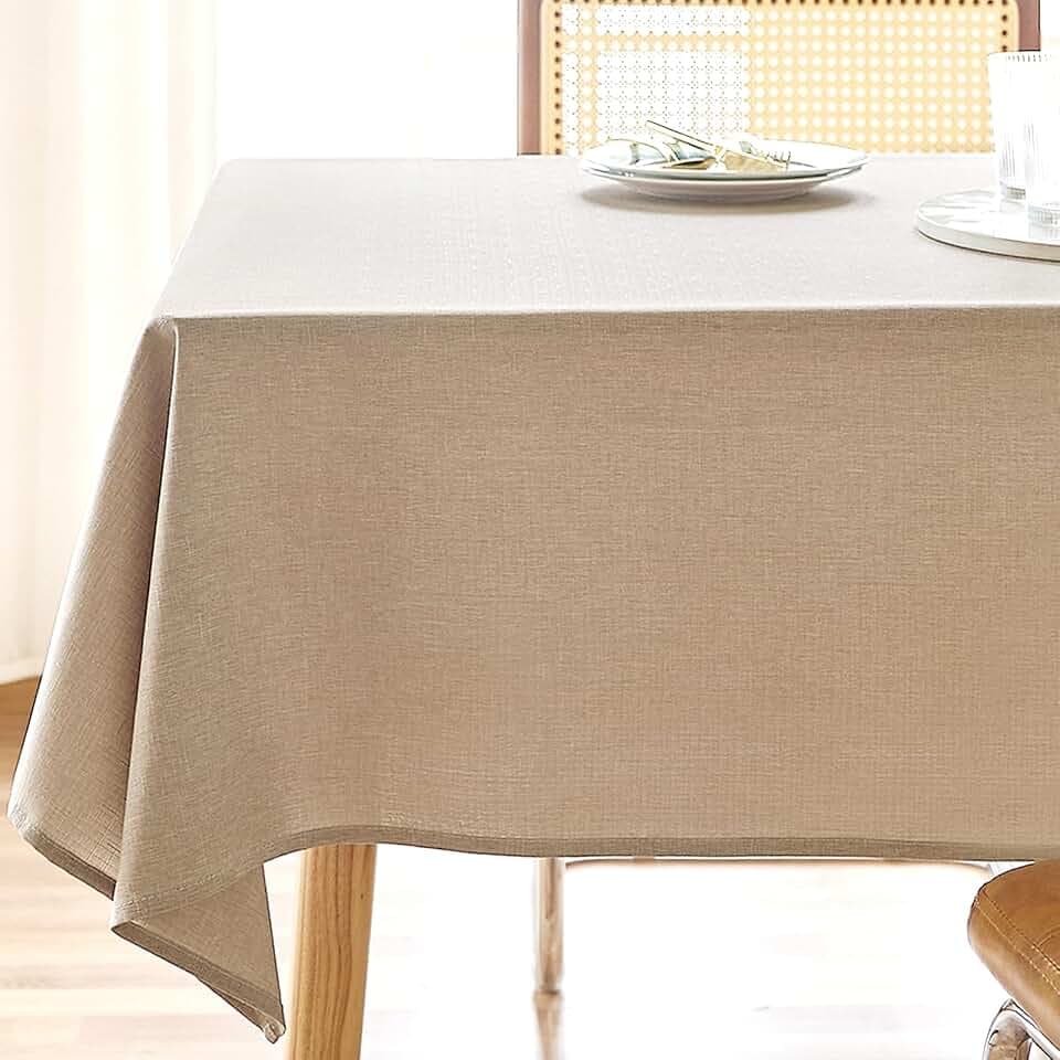 AUSSPVOCT Textured Table Cloth Rectangle 60x104 Inch for Home Kitchen Decor