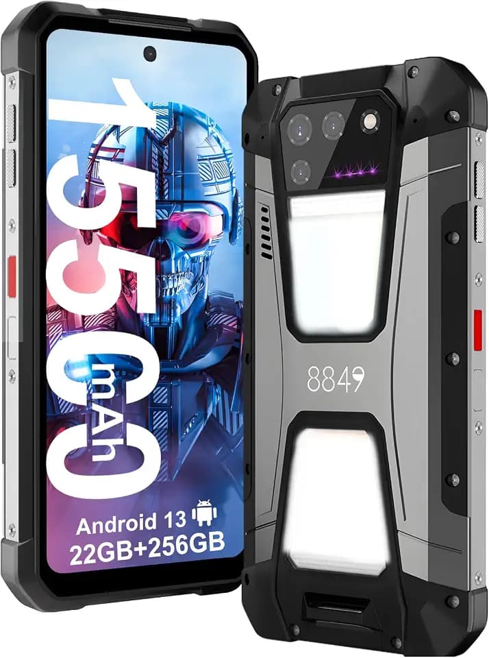 8849 Tank 2 Outdoor Handy Ohne Vertrag(2023), 15500mAh Android 13 Dual 4G Outdoor Robustes Smartphone mit Projektor, 22GB+256GB 6,79" IP68 Wasserdicht Rugged Smartphone, 64MP Nachtsicht Kamera/OTG/NFC