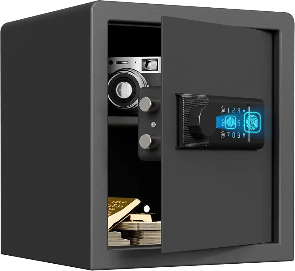 RPNB Fingerprint Safe Box,Small Safes for Home,Biometric Safe,1.2 CuFt